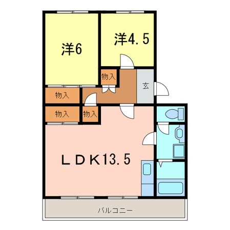 コーポ三立の物件間取画像